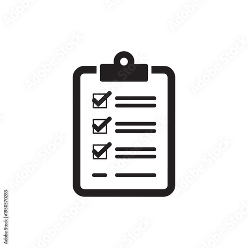 Clipboard with Checklist and Checked Boxes Task Management Business Planning