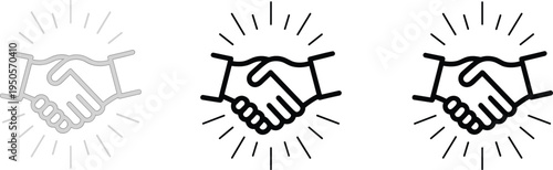 Handshake agreement icon, partnership cooperation symbol, business collaboration illustration, mutual understanding vector design, trust unity artwork, professional deal graphic element