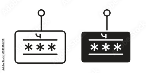 Password phishing icon concept. Simple solid style. line stroke icons