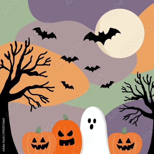 halloween background with pumpkin