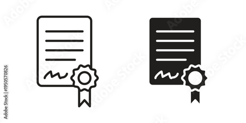 Patent icon concept. Simple solid style. line stroke icons