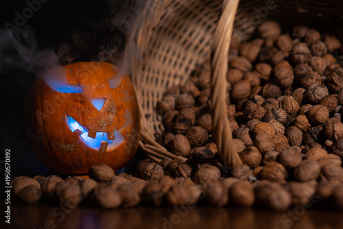 Quadro su tela Décor d'Halloween au regard bleu 2