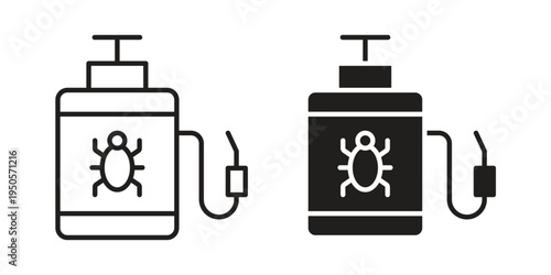 Pesticide icon concept. Simple solid style. line stroke icons