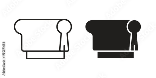 Print screen icon concept. Simple solid style. line stroke icons