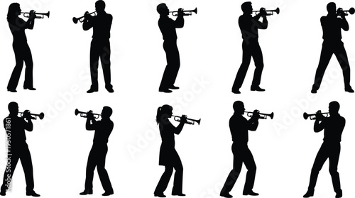 silhouettes of people