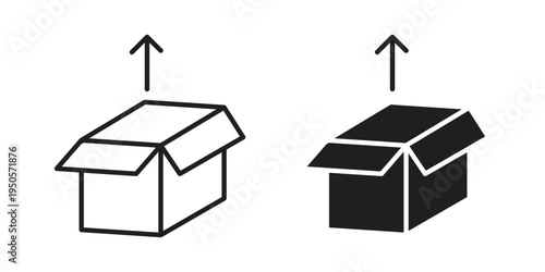 Product release icon concept. Simple solid style. line stroke icons