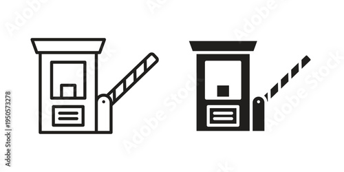 Road toll icon concept. Simple solid style. line stroke icons
