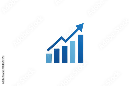 Free Download Analyzing business growth showing market progress icon. Financial data arrow indicating success and increase concept - GFXLoad