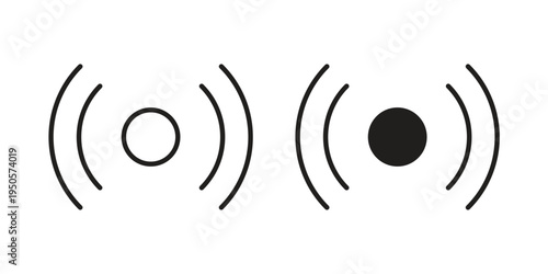 Sensor icon concept. Simple solid style. line stroke icons