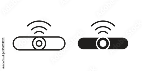 Sensor icon concept. Simple solid style. line stroke icons