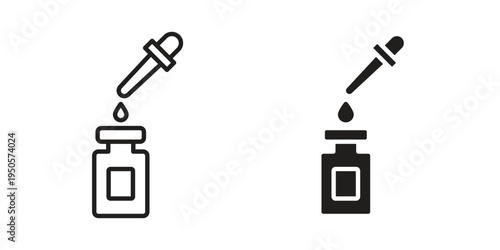 Serum icon concept. Simple solid style. line stroke icons