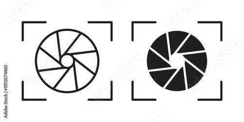 Shutter icon concept. Simple solid style. line stroke icons