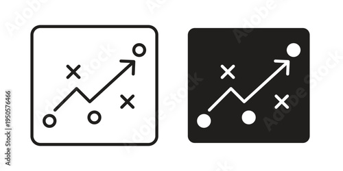 Tactical icon concept. Simple solid style. line stroke icons