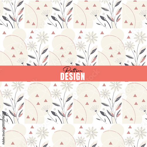 Elegant Seamless Floral Pattern Background with Decorative Botanical Elements, Vintage Flower Ornament Texture for Textile Print, Wallpaper Design and Decorative Surface Pattern