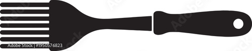 Black kitchen basting brush silhouette for oiling food and barbecue grilling