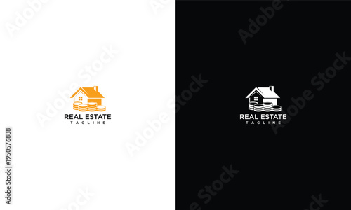 Modern Real Estate House Logo Design. Minimalist Home Property Realty Business Brand Icon.