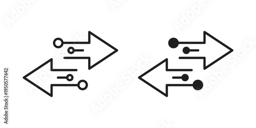 Transfer icon concept. Simple solid style. line stroke icons