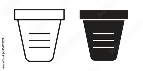Urine test icon concept. Simple solid style. line stroke icons