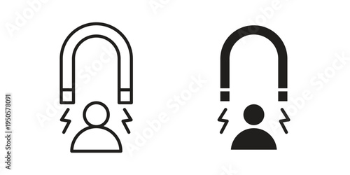 User engagement icon concept. Simple solid style. line stroke icons