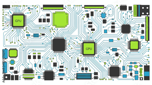Computer Circuit Board Components.