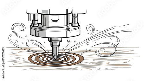 Drilling Machine Industrial Process.