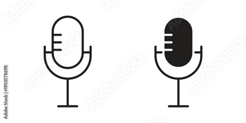 Voice recognition icon concept. Simple solid style. line stroke icons