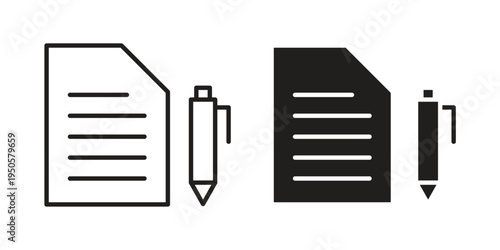 Wills and trusts icon concept. Simple solid style. line stroke icons