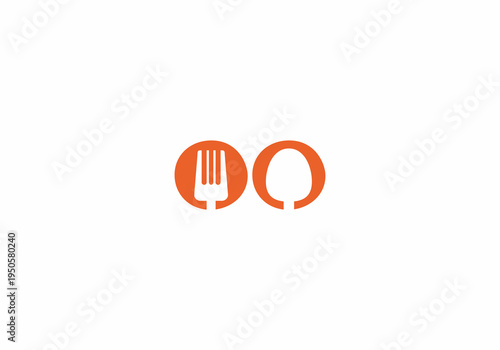 spoon and fork icon vector logo