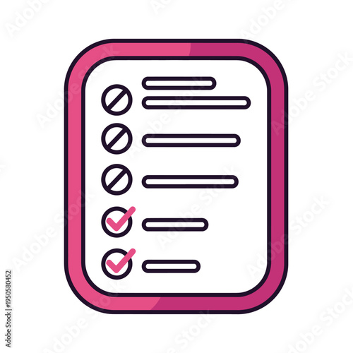 Checklist with cross marks and ticks, indicating completed and pending tasks on a clipboard