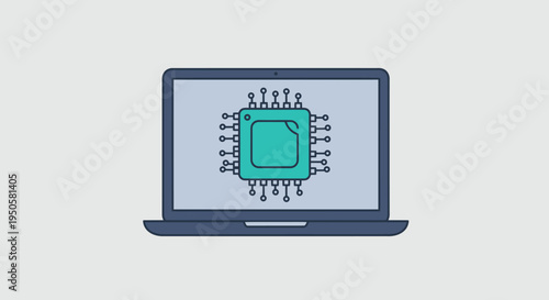 Laptop with Microchip Screen.