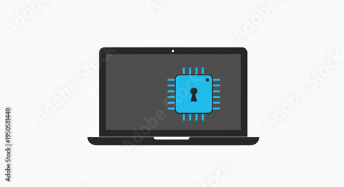 Laptop with Secure Lock.