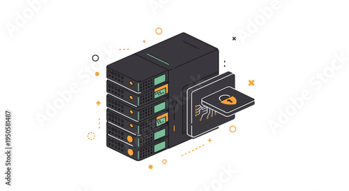 Server Computer Data Storage.