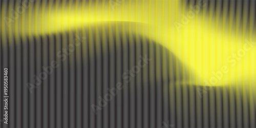 Abstract background features a striking visual composition where numerous vertical bars transition diagonally across the frame moving from absolute black on the left toward an intense bright neon yel