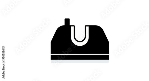 Black Bib Icon Illustration.