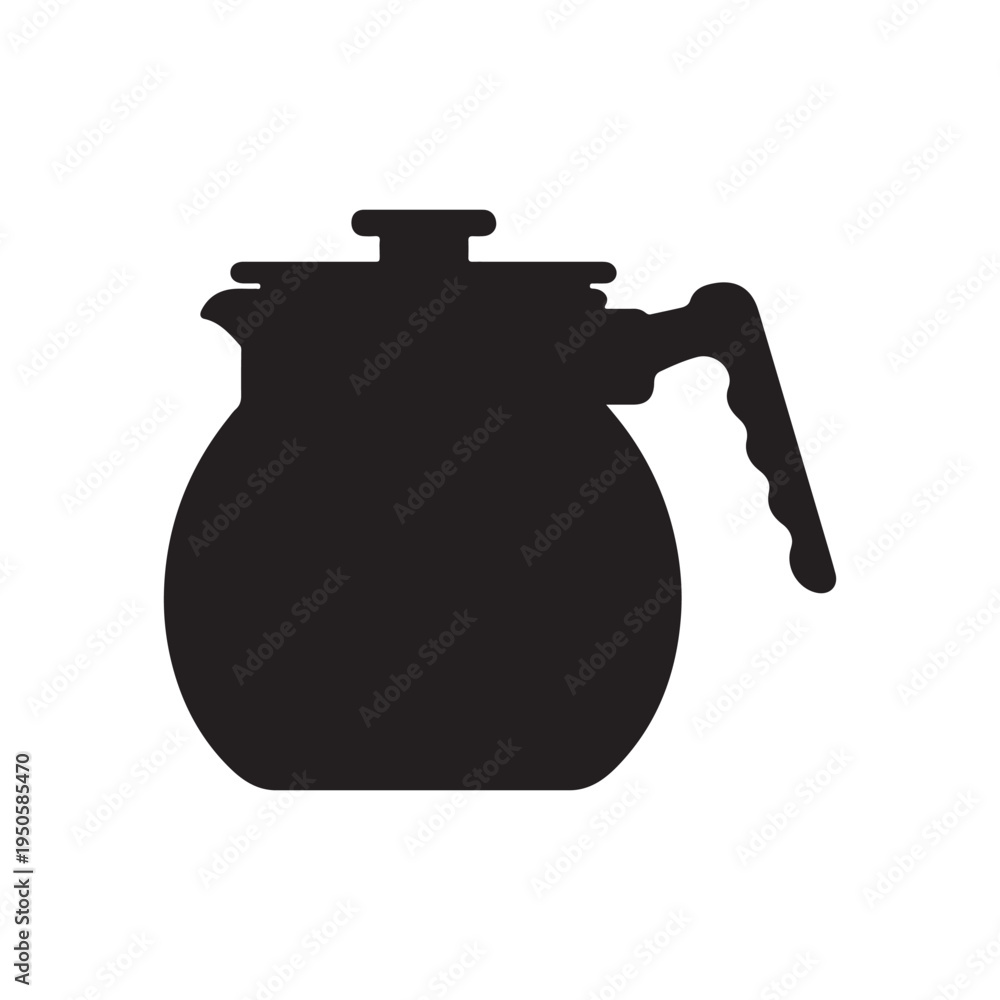 Fototapeta premium aCoffee pot from drip coffee maker in diner style as vector icon 