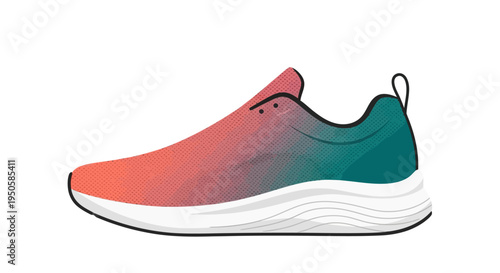Colorful Sneaker Side View.