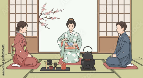Japanese Tea Ceremony: Traditional Culture, Elegant Ritual, Serene Atmosphere