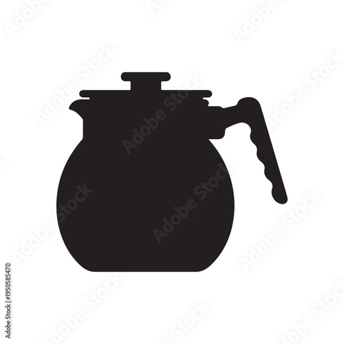 aCoffee pot from drip coffee maker in diner style as vector icon
