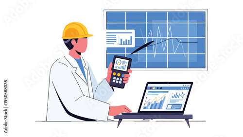 Data Scientist Analyzing Information: A data scientist meticulously analyzes intricate data, their focus illuminated by the soft glow of a laptop screen, embodying the modern world of tech