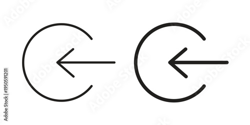 Enter icon concept. Glyph and line vector illustrations on white background
