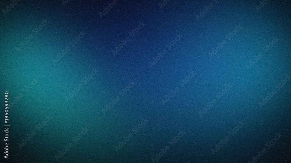 Obraz premium Deep teal and dark blue grainy gradient background with abstract cinematic texture