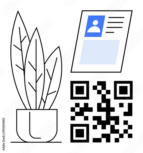 Digital identity concept. QR codes integrated with user profiles enable seamless identity verification and access control. Digital identity fosters security and innovation in technology. For tech