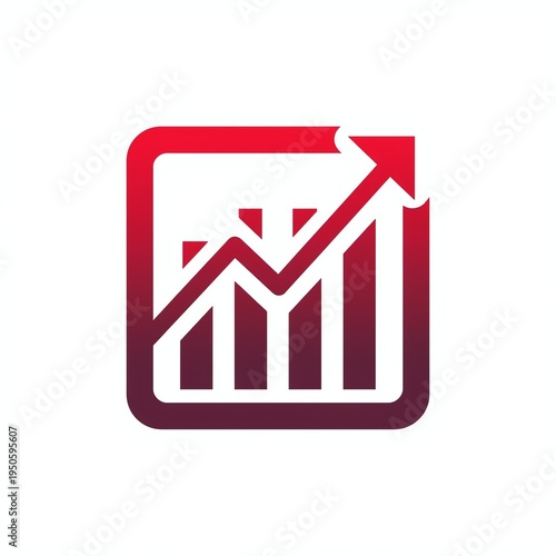 Red Live Broadcast Icon on White Background