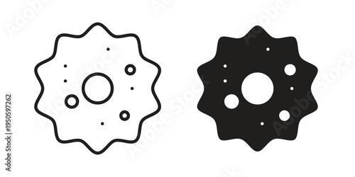 Microorganism icon concept. Glyph and line vector illustrations on white background