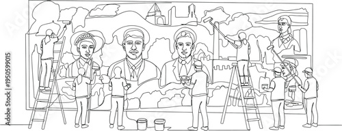 ancient religious orthodox icon illustration