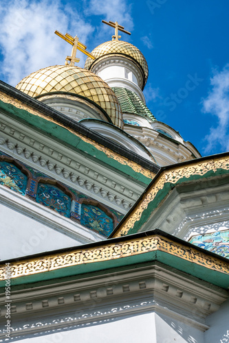 Fotografie The domes of the Church of St Nicholas the Miracle-Maker, Sofia, Bulgaria
