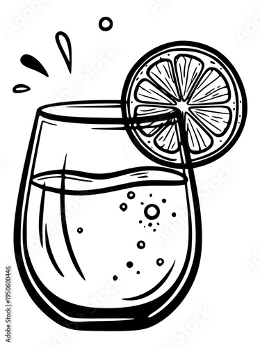 Lemon iced drink single glass