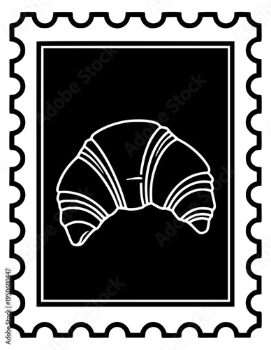Croissant postage stamp