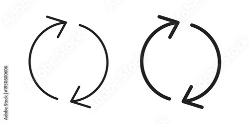 Recycle icon concept. Glyph and line vector illustrations on white background