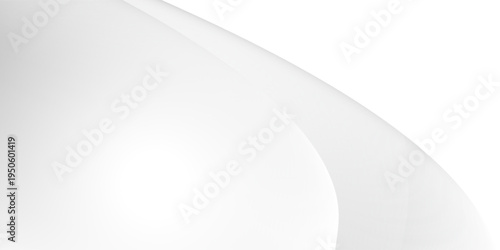 White abstract waves smooth 3D background texture. Light gray curves flow elegantly to form fluid liquid shape. Minimalist wallpaper design suits business presentations perfectly.